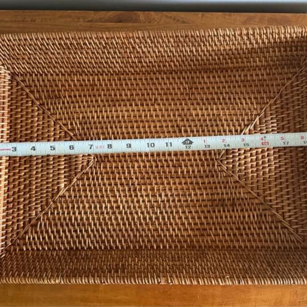 Rectangular Woven Rattan Serving Tray - Picture 6 of 7